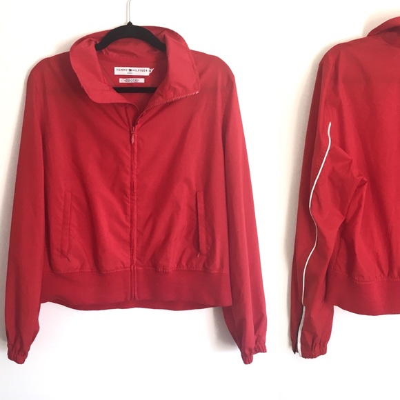 Tommy Hilfiger Jackets & Blazers - Tommy Hilfiger Vintage Red Windbreaker Jacket